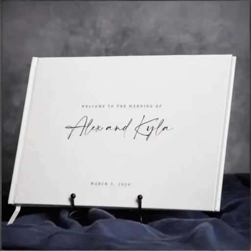 Personalized Wedding Guest Book Custom Reception Guestbook Engagement Signning Book Brithday Anniversary Gifts bachelor party