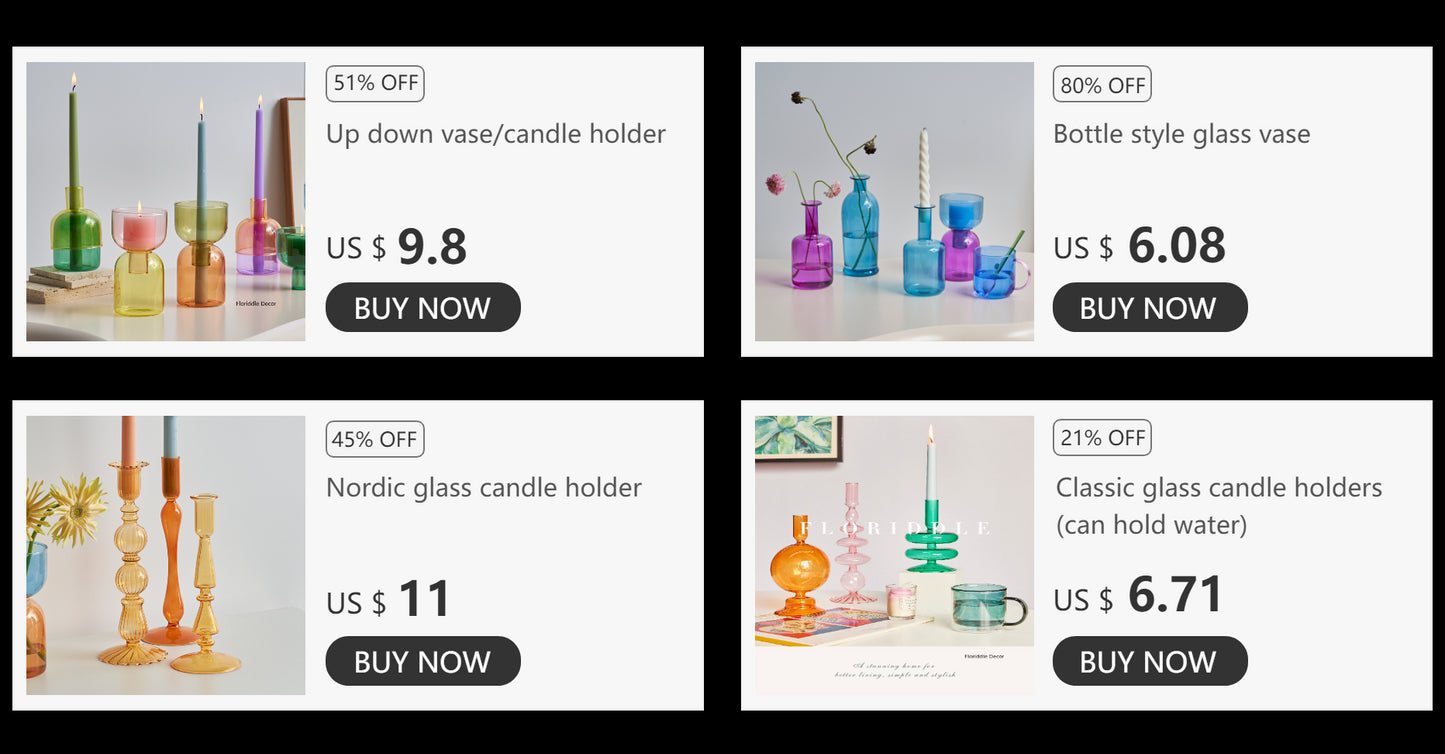 Slim Candlestick Holder Glass Candle Holders Home Decor Glass Table Candle Stand Holder Creative Decoration Ornament