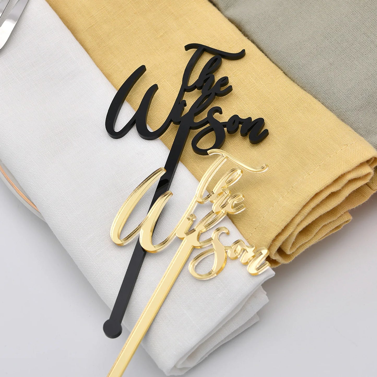 10/30/50pcs Personalized Drink Stirrers Cocktail Sticks Wedding Drink Tags Name Hand Lettered Calligraphy Stir Swizzle Sticks
