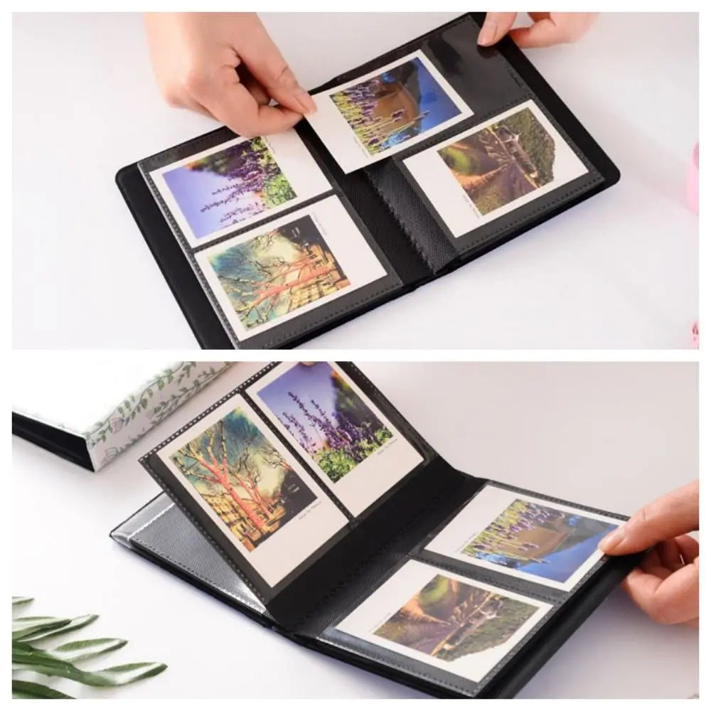 3 Inches 64 Pockets Mini Instant Album Retro Photo Album Polaroid Album Picture Case Storage for Fuji Instax Mini 9/8/70 / 7s