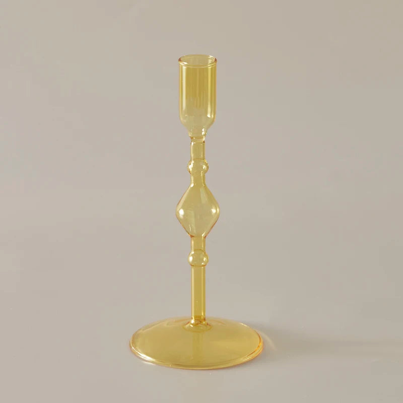 Slim Candlestick Holder Glass Candle Holders Home Decor Glass Table Candle Stand Holder Creative Decoration Ornament