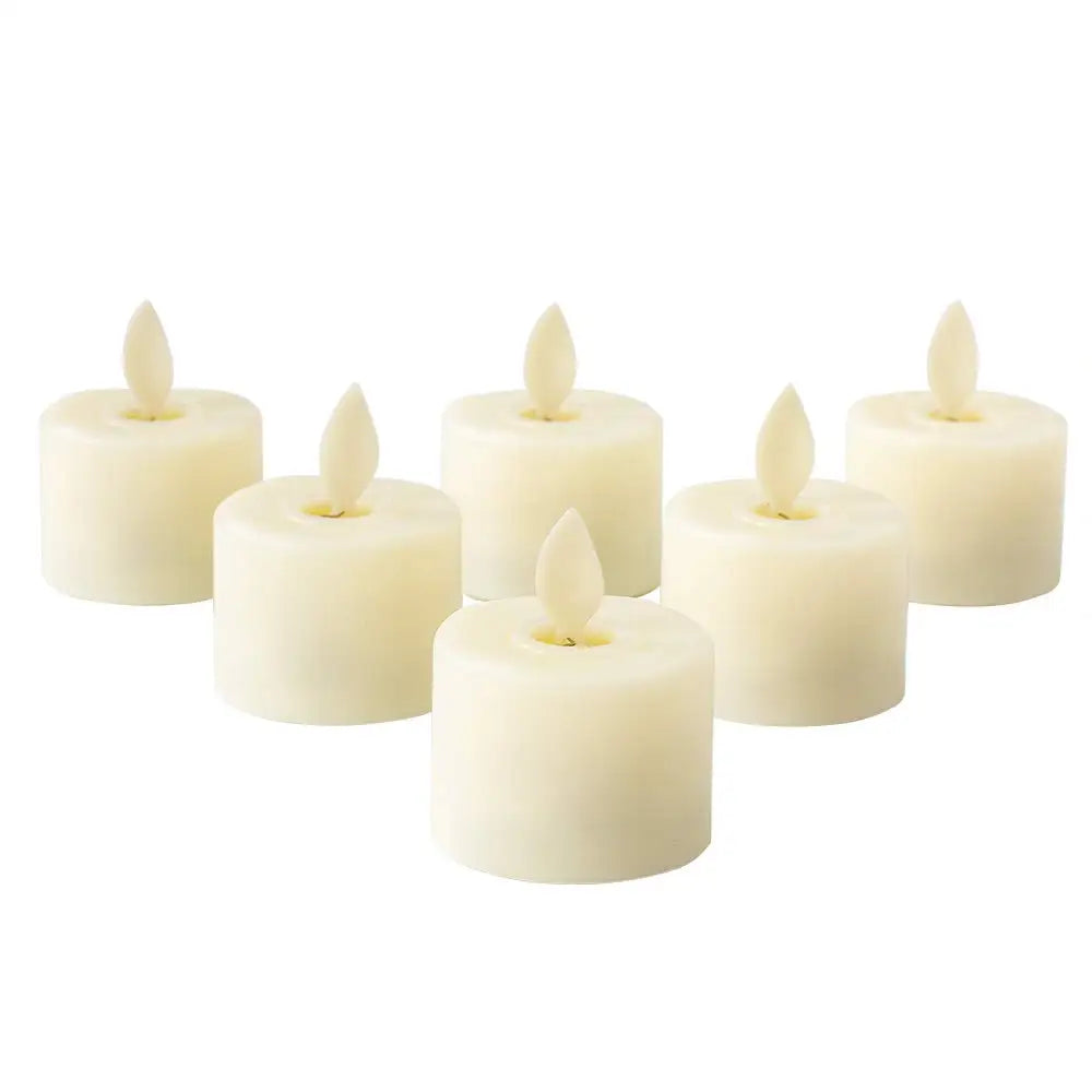 4 or 6 Flameless Moving Wick Candles With Remote Control Realistic Christmas Church Wedding Fake Electronic Candle LED Wedding