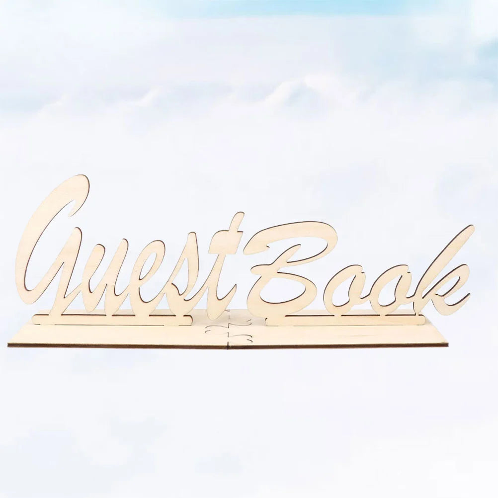 Guest Book Table Sign Wooden Freestanding Guestbook Sign Wedding Party Decoration Guest Book Sign Wooden Guest Book Sign