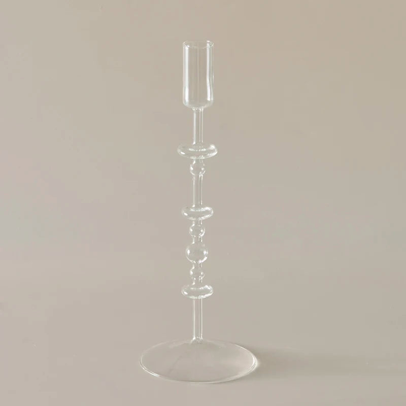 Slim Candlestick Holder Glass Candle Holders Home Decor Glass Table Candle Stand Holder Creative Decoration Ornament