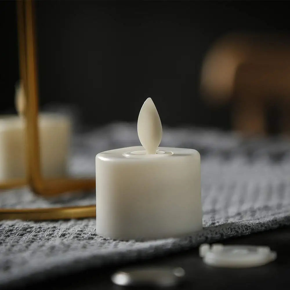 4 or 6 Flameless Moving Wick Candles With Remote Control Realistic Christmas Church Wedding Fake Electronic Candle LED Wedding