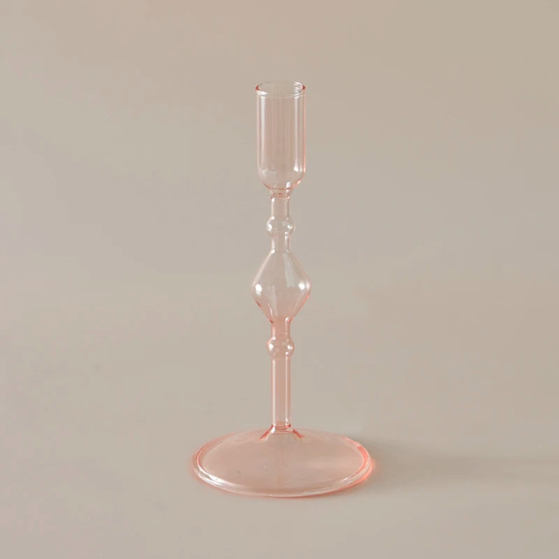 Slim Candlestick Holder Glass Candle Holders Home Decor Glass Table Candle Stand Holder Creative Decoration Ornament