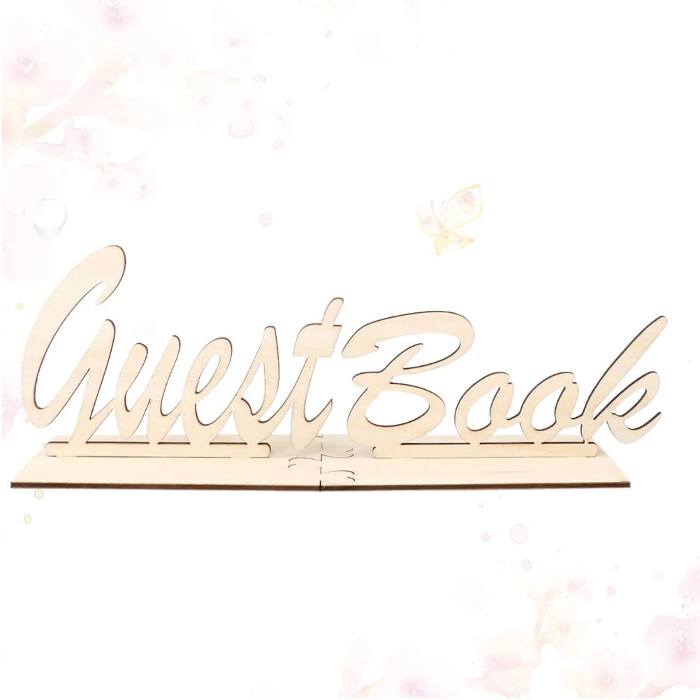 Guest Book Table Sign Wooden Freestanding Guestbook Sign Wedding Party Decoration Guest Book Sign Wooden Guest Book Sign