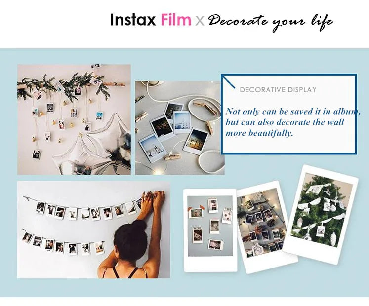 Original 10-100 Fujifilm Instax Mini Film Paper Sheets for Fuji Instant Film Cameras Instax Mini 12 11 9 40 70 90 Link 2 EVO