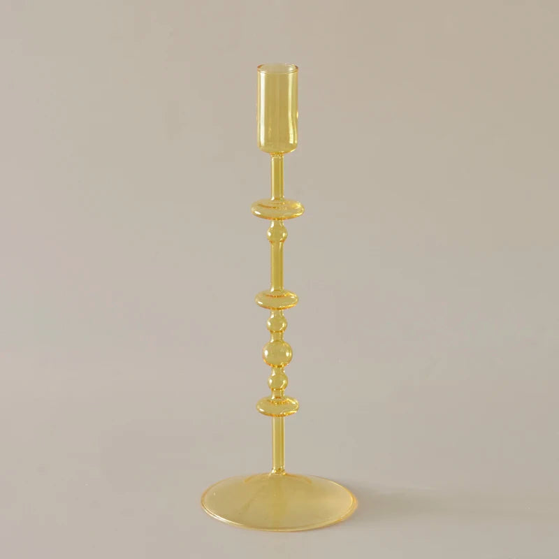 Slim Candlestick Holder Glass Candle Holders Home Decor Glass Table Candle Stand Holder Creative Decoration Ornament