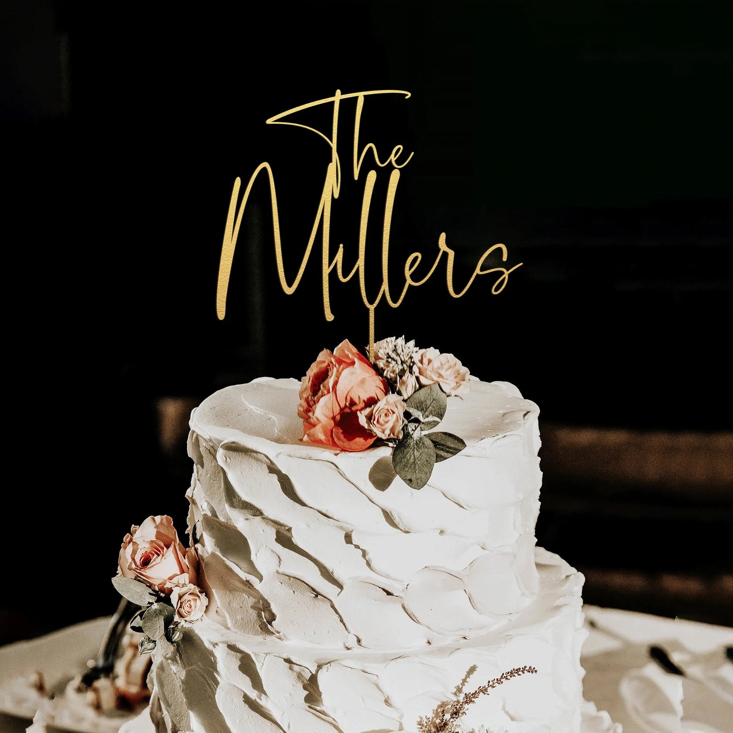Personalized Last name cake topper Custom Mr and Mrs Cake Toppers for Wedding Acrylic Wood Cake Topper Rustic Anniversary