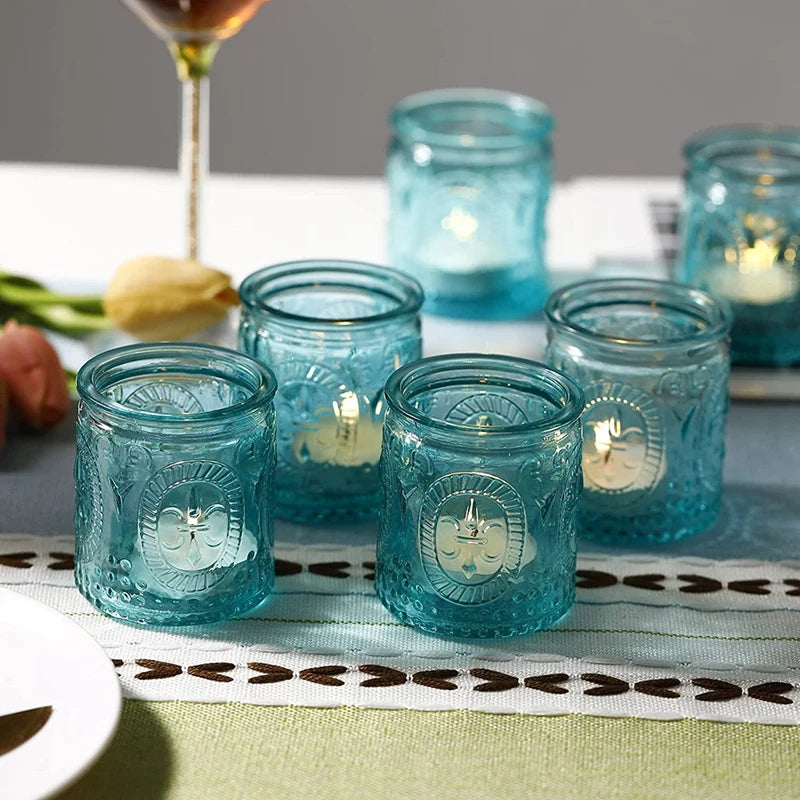 Vintage Tea Light Holder Votive Candle Holders Glass Holder 12 Pcs For Wedding, Church, Bedroom And Table CNIM Hot