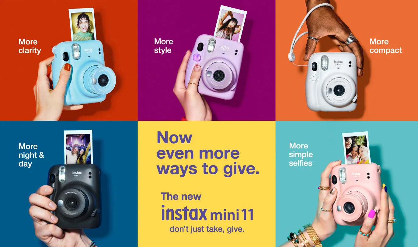 Origin Fuji Fujifilm Instax Mini 11 Instant Camera Instax Mini 12 Film Photo Snapshot Printing CameraShooting Upgraded Camera
