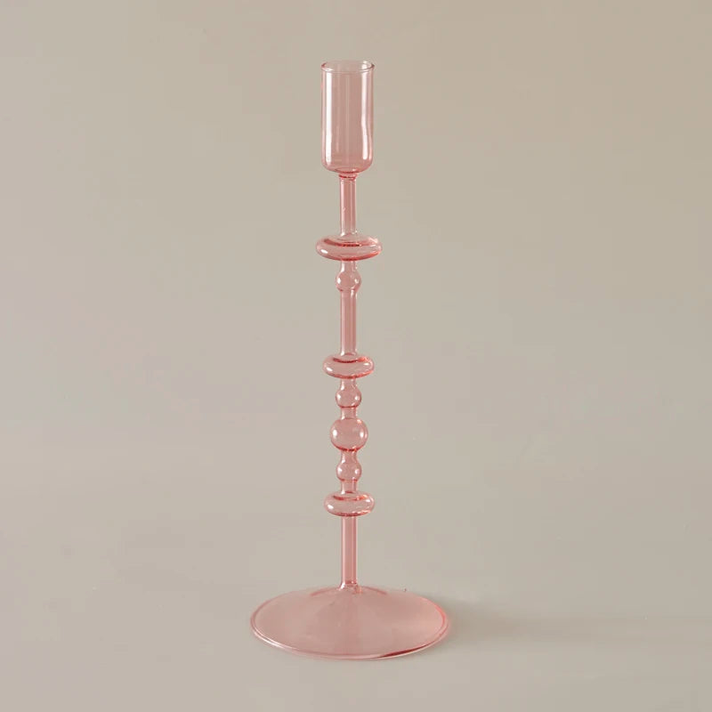 Slim Candlestick Holder Glass Candle Holders Home Decor Glass Table Candle Stand Holder Creative Decoration Ornament