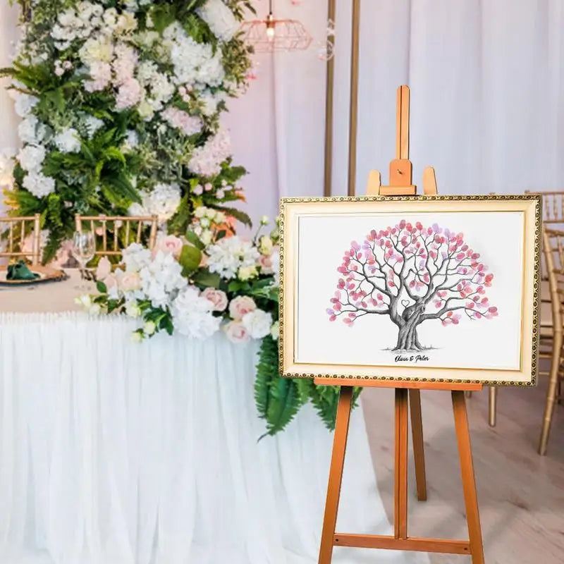 Wedding Fingerprint Tree Painting Loved Birds Guest Book Wedding Gift Fingerprint painting Wedding Souvenir Canvas Painting