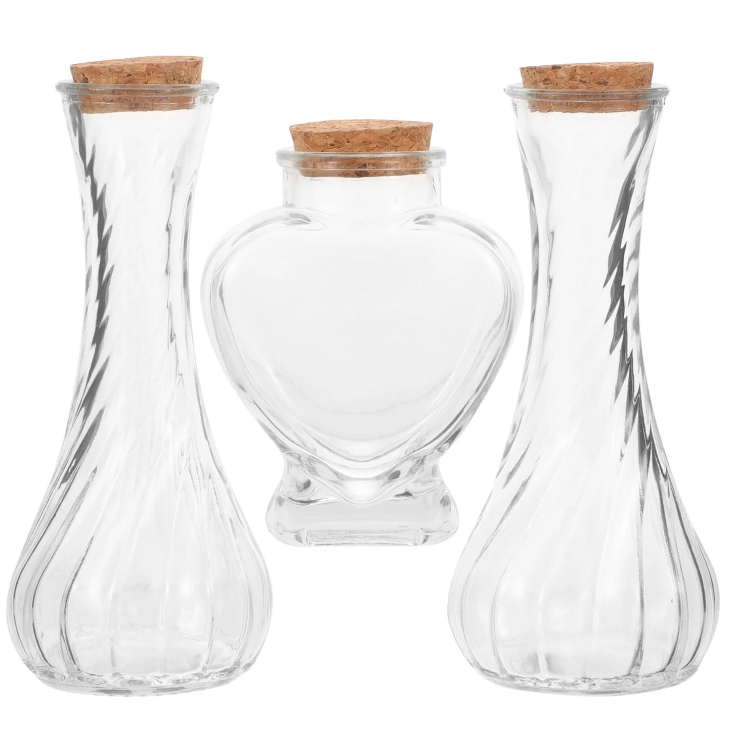 Unity Sand Set Weddings Sand Ceremony Kit Clear Thread Bottle Heart Shaped Vase Lid Glass Decorative Bottles Drift Wishing