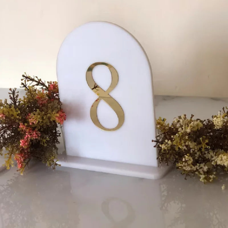 Modern Table Numbers Wedding Table Numbers Gold Mirror Table Signs Wedding Table Decoration Reception Signage Sign