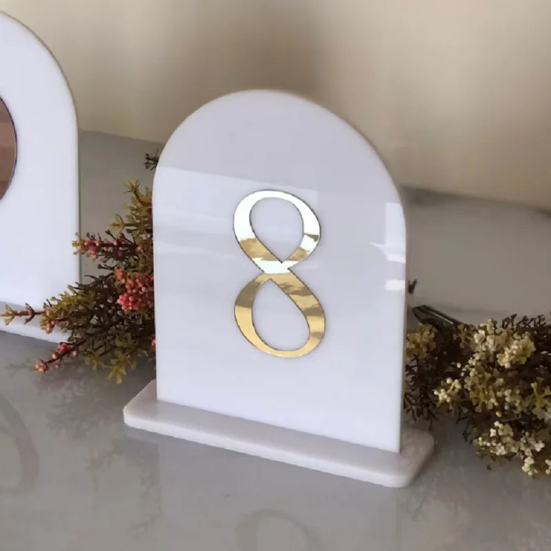 Modern Table Numbers Wedding Table Numbers Gold Mirror Table Signs Wedding Table Decoration Reception Signage Sign