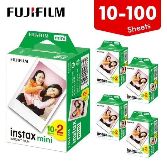 Origin Fujifilm Instax Mini Film White 10 20 40 60 80 100 Sheets For FUJI Instant Camera Mini 12/11 Mini 9 8 7 70 90 Film Camera