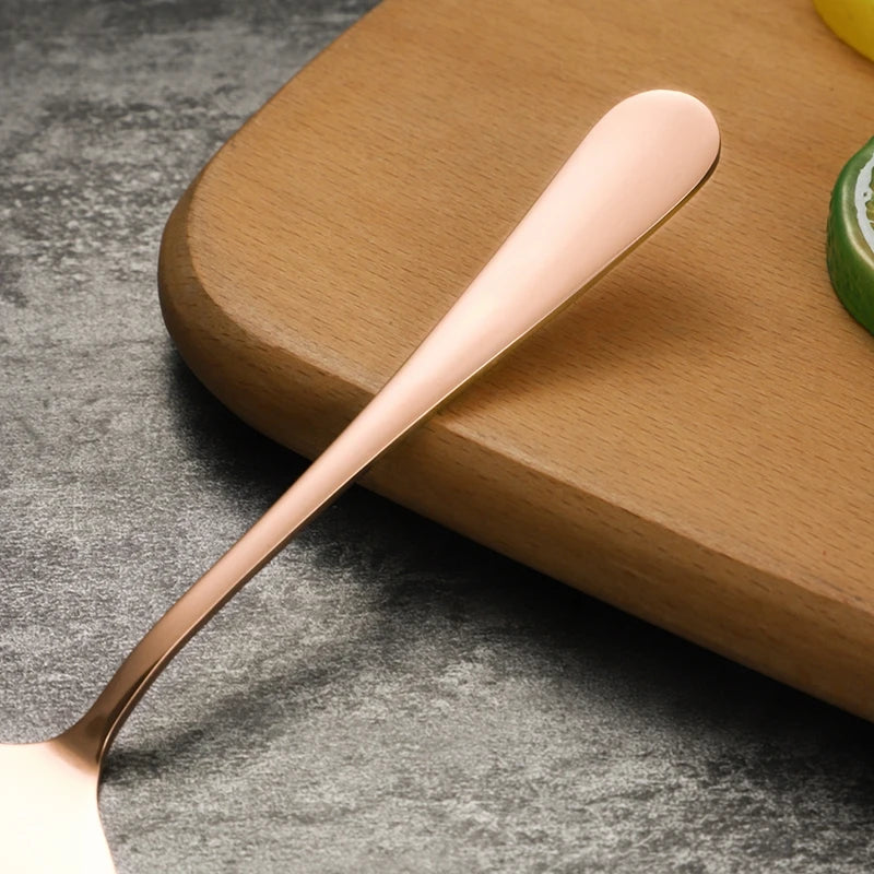 2Pcs/Set Stainless Steel Cake Shovel Set Bread Pizza Knife Dessert Pie Fondant Divider Cutter Spatula For Wedding Birth Baking