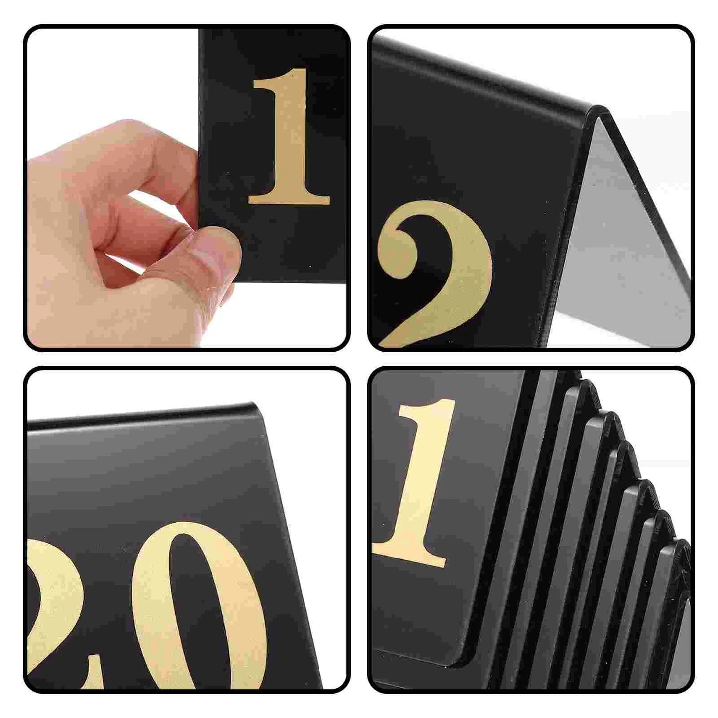 Table Numbers Wedding Number Acrylicsigns Holder Reception Signplacereusable Banquets Desktop Markers Restaurant Name Stand