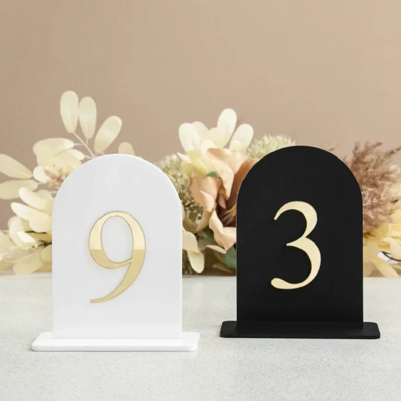 Modern Table Numbers Wedding Table Numbers Gold Mirror Table Signs Wedding Table Decoration Reception Signage Sign