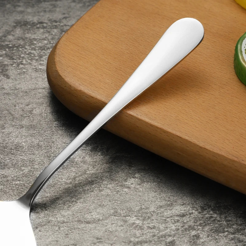 2Pcs/Set Stainless Steel Cake Shovel Set Bread Pizza Knife Dessert Pie Fondant Divider Cutter Spatula For Wedding Birth Baking